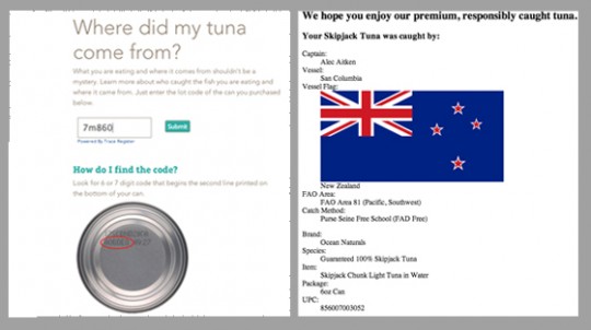 Ocean Naturals Tuna site: Where does your tuna comes from?