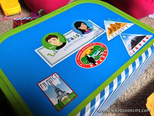 Little Passports Boarding Pass to Egypt suitcase