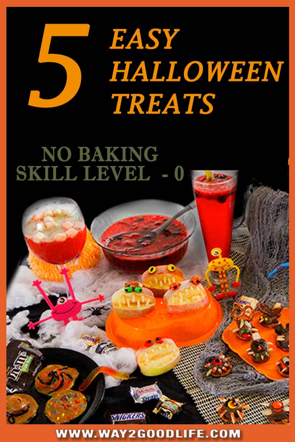 5 EASY HALLOWEEN TREATS that require no skills, no baking, practically no time and are super delicious