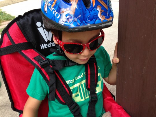 Weehoo trailer kid on weehoo trailer