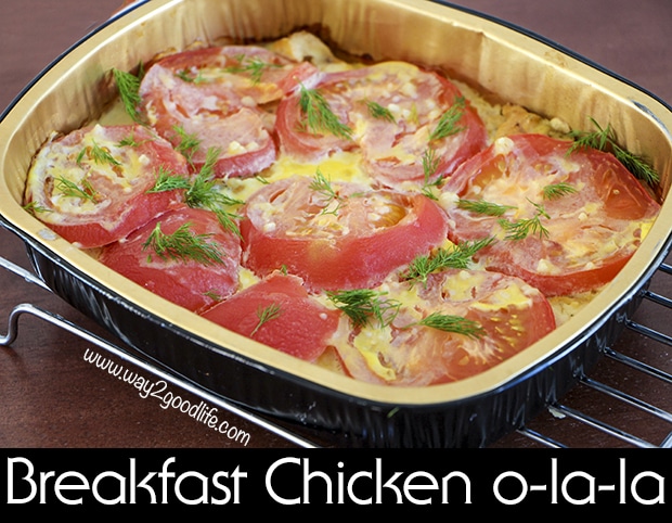 Breakfast Chicken o-la-la is quick to make. 30 minutes from start to finish #JustAddTyson #cbias #ad