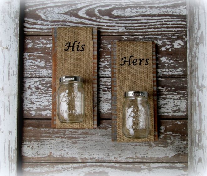 His and Hers mason Jars