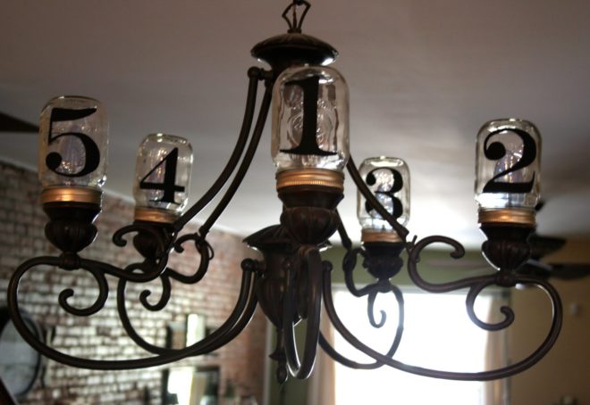 mason jar chandelier