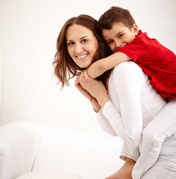 Bringing up Baby: mom and son