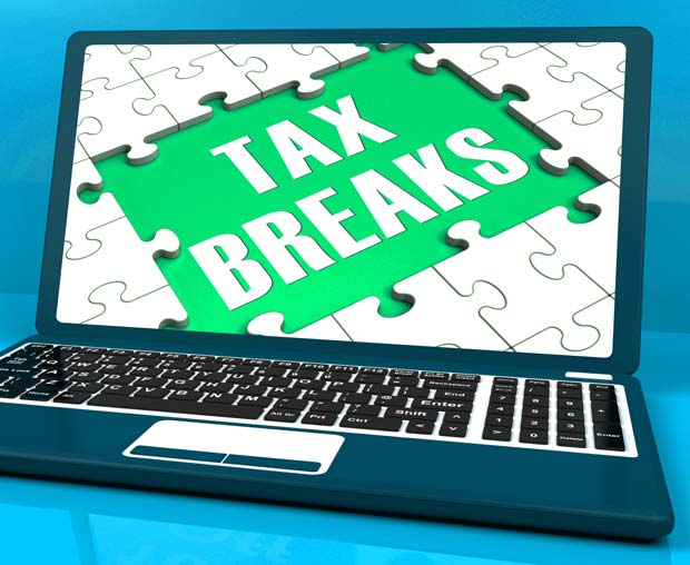 tax-breaks-on-laptop-showing-internet-taxes