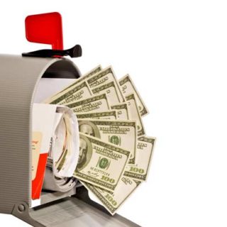 mailbox full of money