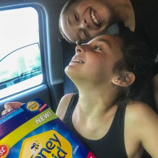 Kids Playing with Honey maid O's Cereal