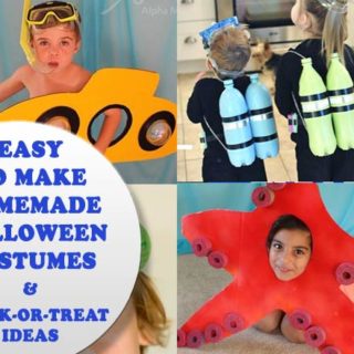 Easy to make Halloween costumes just in time for Halloween. PLUS trunk-or-treat ideas #Way2GoodLife #Halloween #CostumesDIY