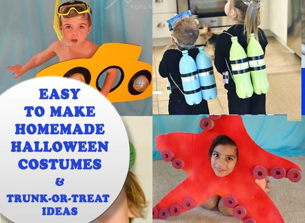 Easy to make Halloween costumes just in time for Halloween. PLUS trunk-or-treat ideas #halloween #Way2GoodLife #diycostumes #halloweencostumes