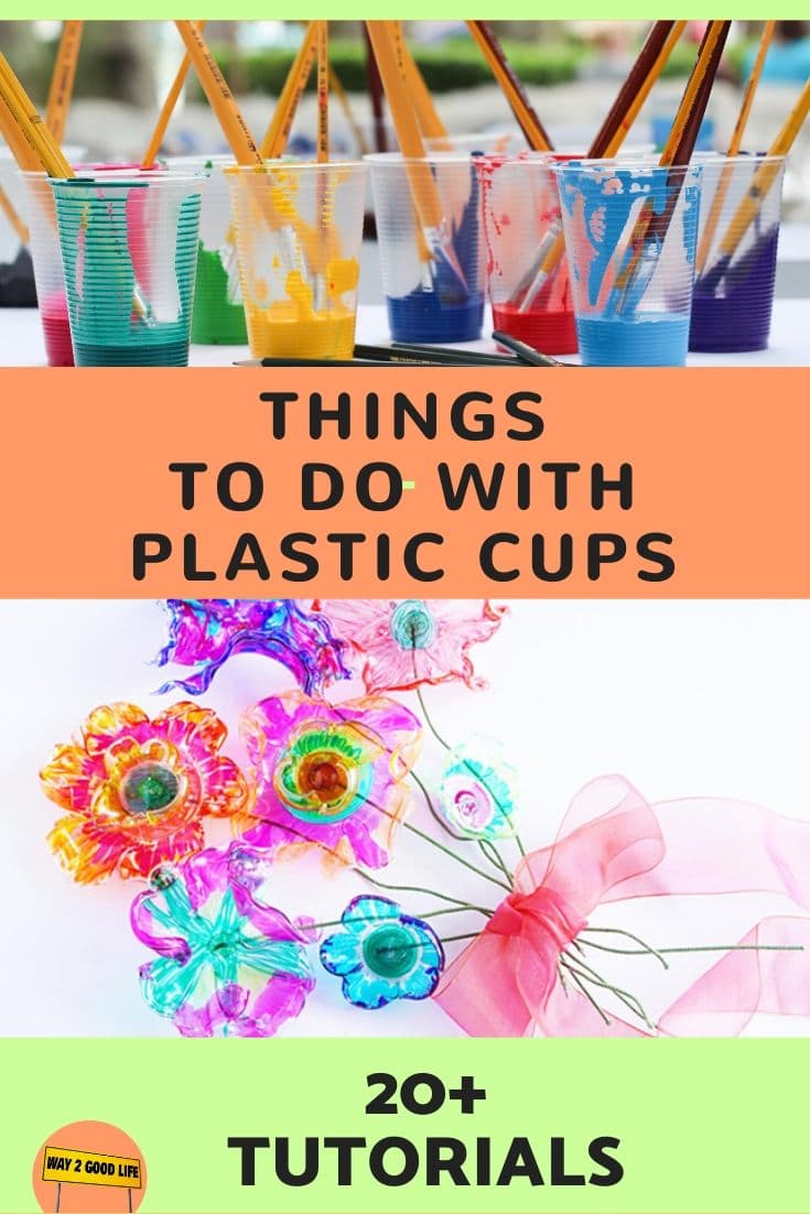Plastic Cup Pumpkin Craft + 20 Other Fun Things To Do With Plastic Cups