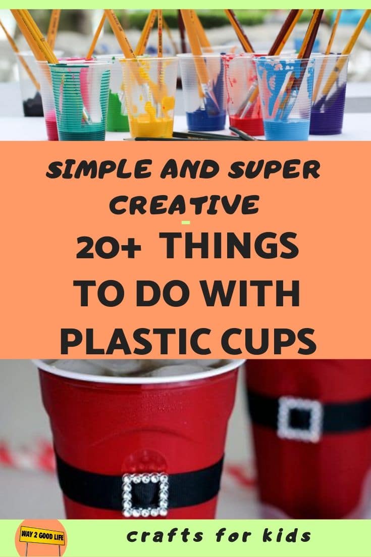 Plastic Cup Pumpkin Craft + 20 Other Fun Things To Do With Plastic Cups