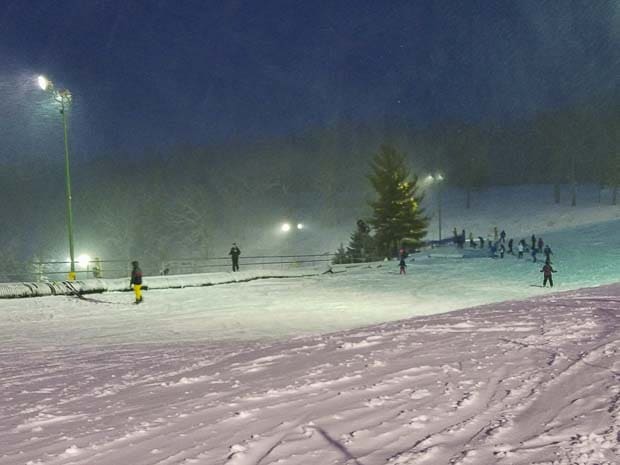 Chestnut Mountain Ski Resort in the snow