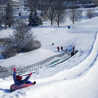Villa Olivia Slide girl rides tube