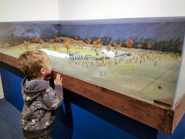 Boy watching battle Lafayette Tippecanoe Battlefield