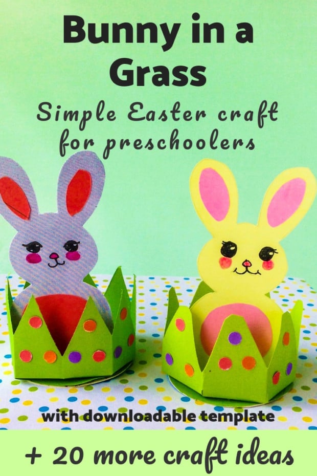 Bunny in a Grass Easter Craft