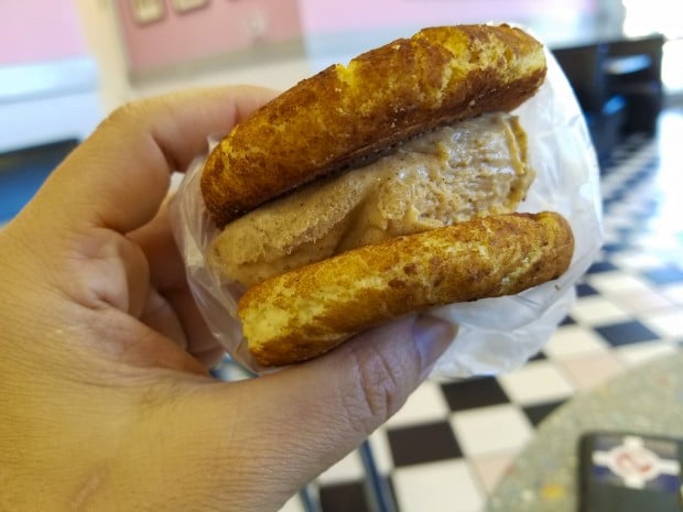 Lafayette Igloo Frozen Custard snickerdoodle ice cream sandwich