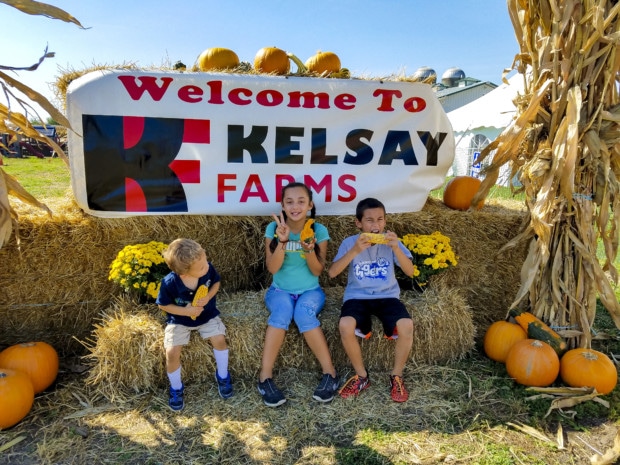 Kelsay Farm kids pose
