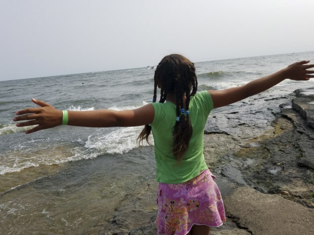 Lake stands by Lake Erie