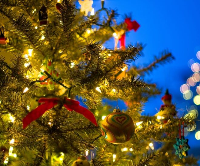 Lights on christmas tree