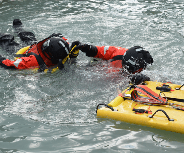 Sea cadet demo of water rescue